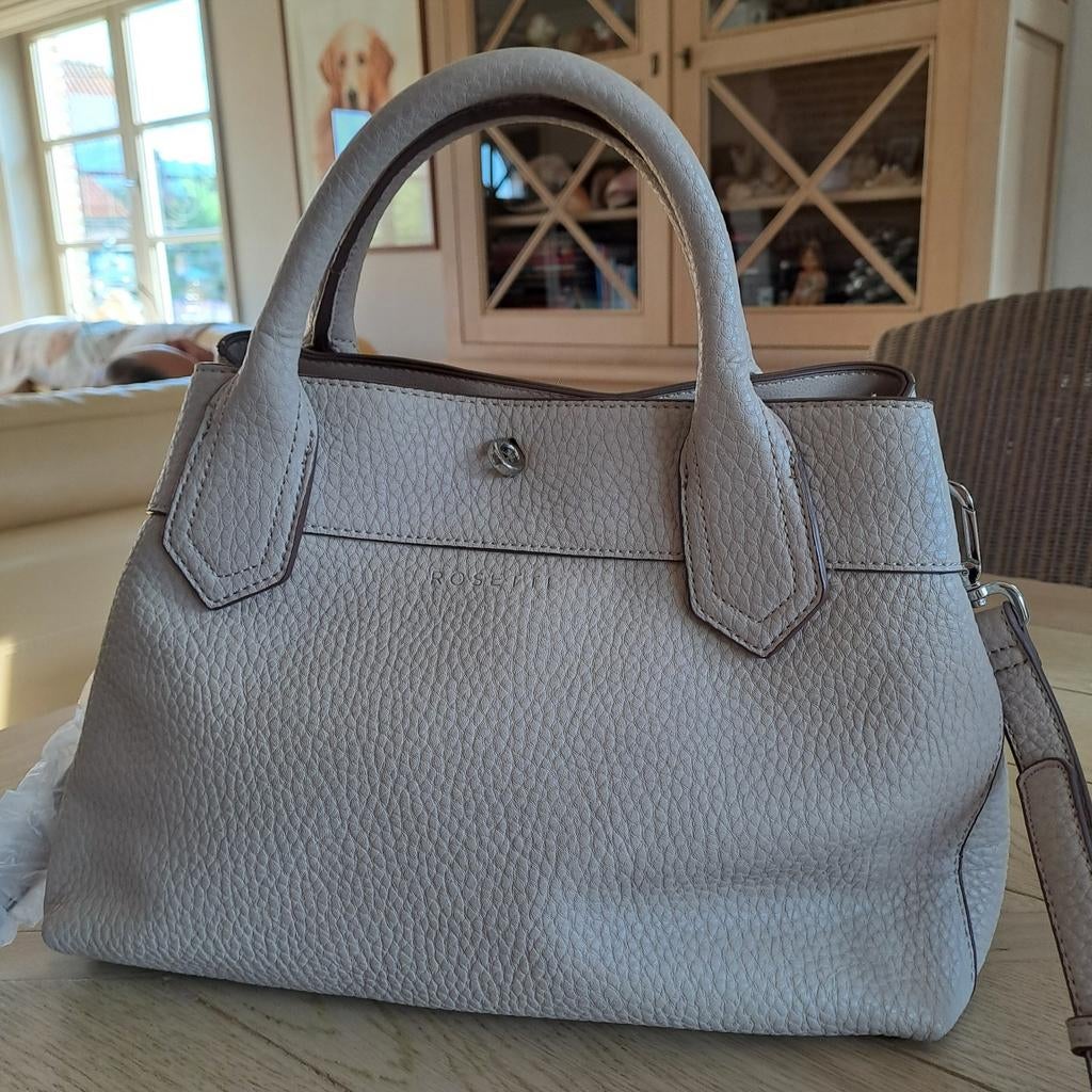 Nog nieuwe lederen dames handtas, Ophalen of Verzenden, Beige, Handtas