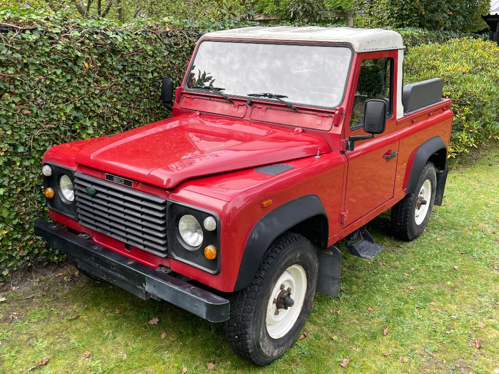 Land Rover Defender 90 3.5 V8 Benzine 1991 Pick-Up Oldtimer, Auto's, 7 zetels, Defender, Handgeschakeld, Vierwielaandrijving
