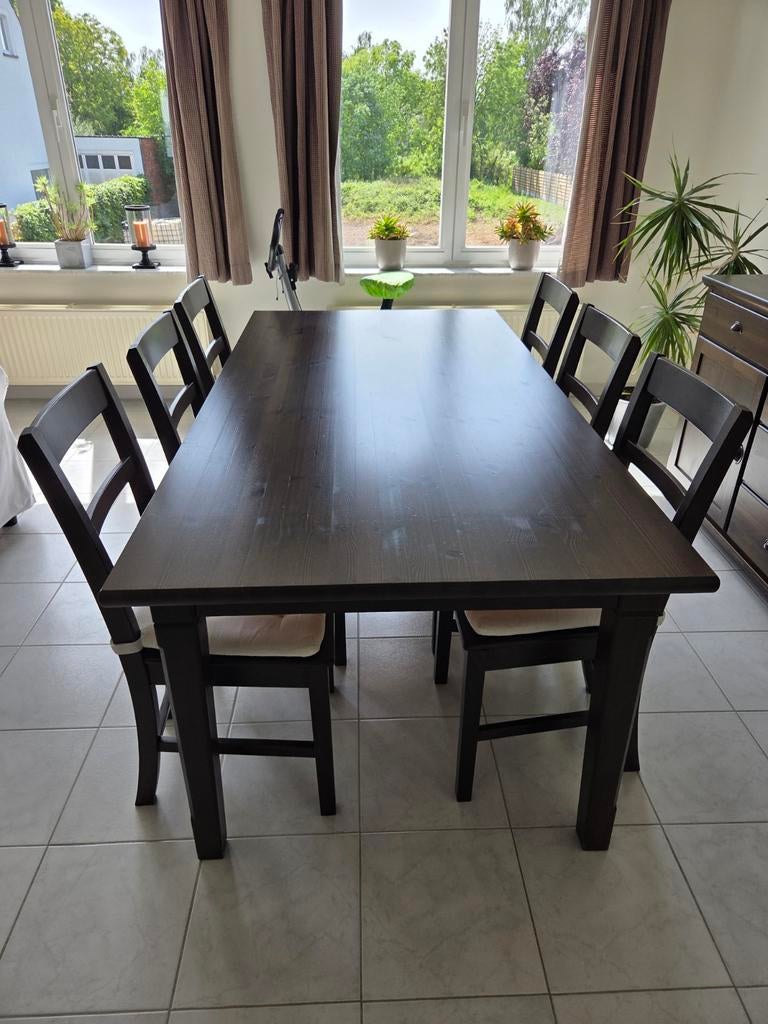 Eetkamer: tafel en 6 stoelen, Huis en Inrichting, Complete eetkamers, Ophalen