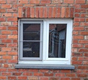 Pvc raam-dubbel glas- draairaam incl vliegenram, Doe-het-zelf en Bouw, Ophalen, Gebruikt