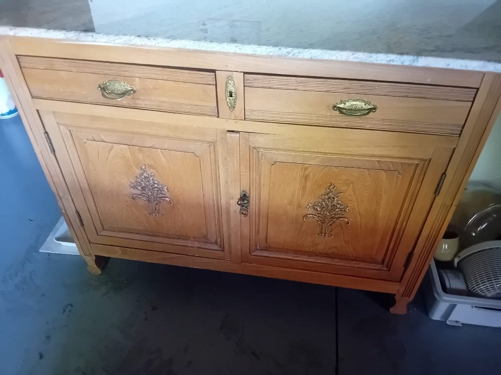 buffet/buffet avec plateau en marbre, Antiquités & Art, Enlèvement