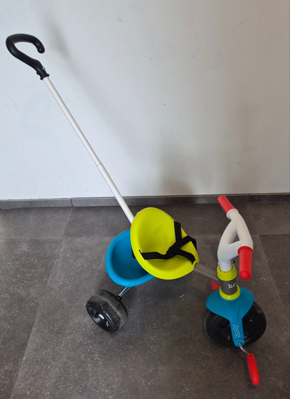 porteur smoby, Fietsen en Brommers, Fietsen | Driewielers, Ophalen, Zo goed als nieuw, Smoby, Duwstang