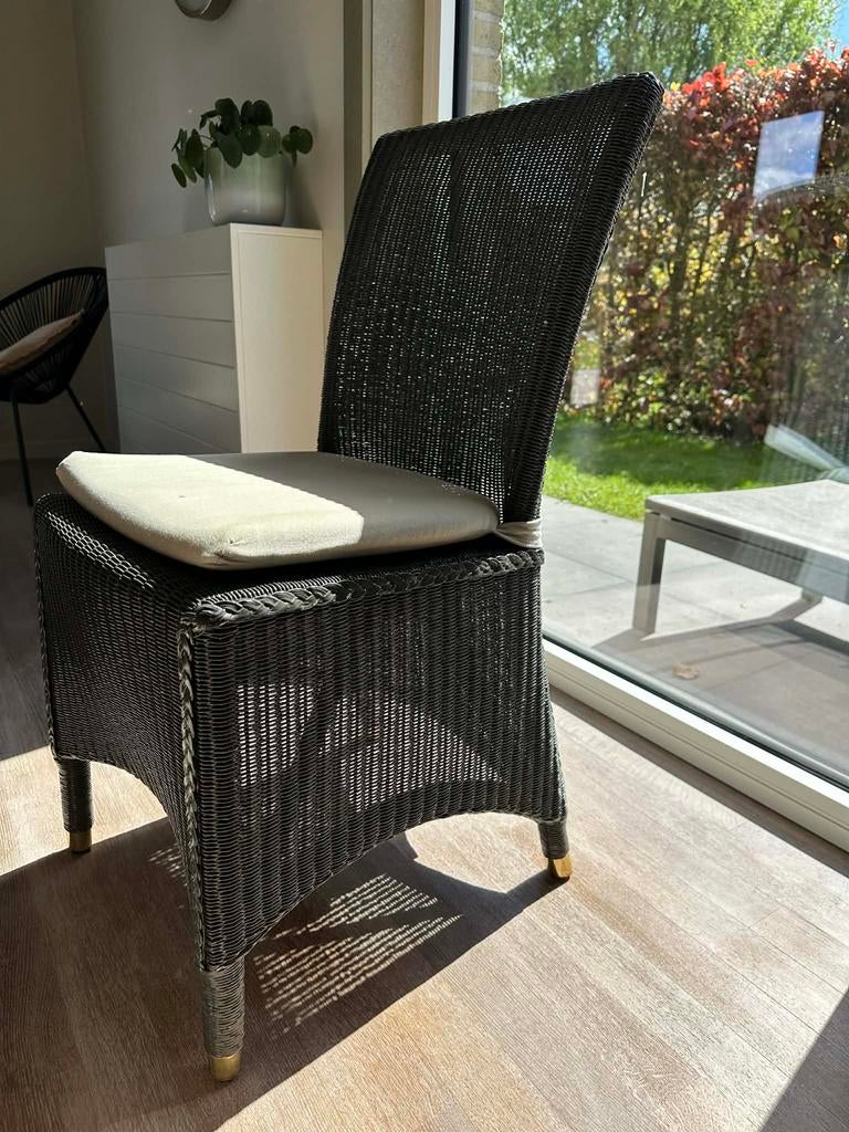 Stoelen eetkamer Vincent Sheppard, Huis en Inrichting, Stoelen, Gebruikt, Vijf, Zes of meer stoelen, Riet of Rotan, Grijs, Ophalen