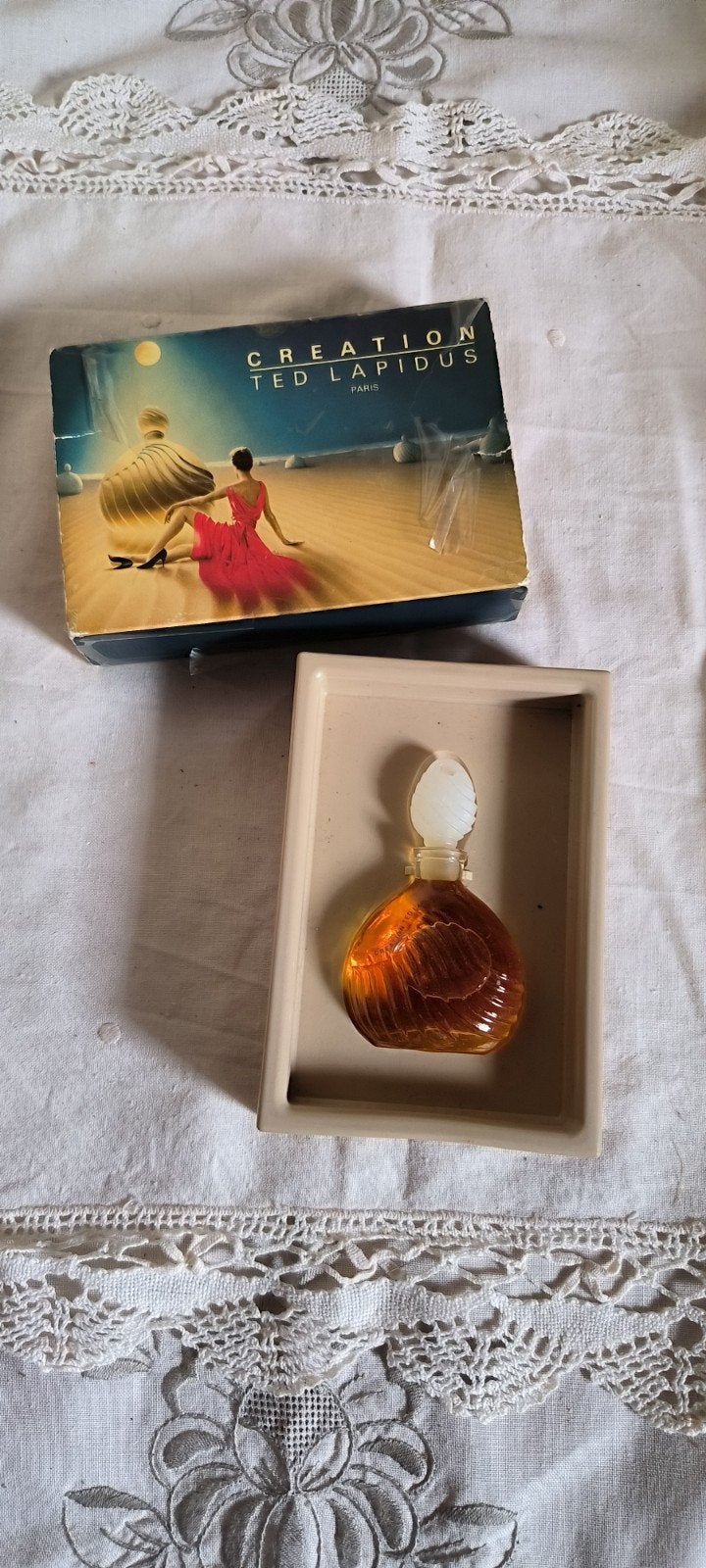 miniature Ted Lapidus années 80, Verzamelen, Parfumverzamelingen, Ophalen of Verzenden, Zo goed als nieuw, Miniatuur, Gevuld