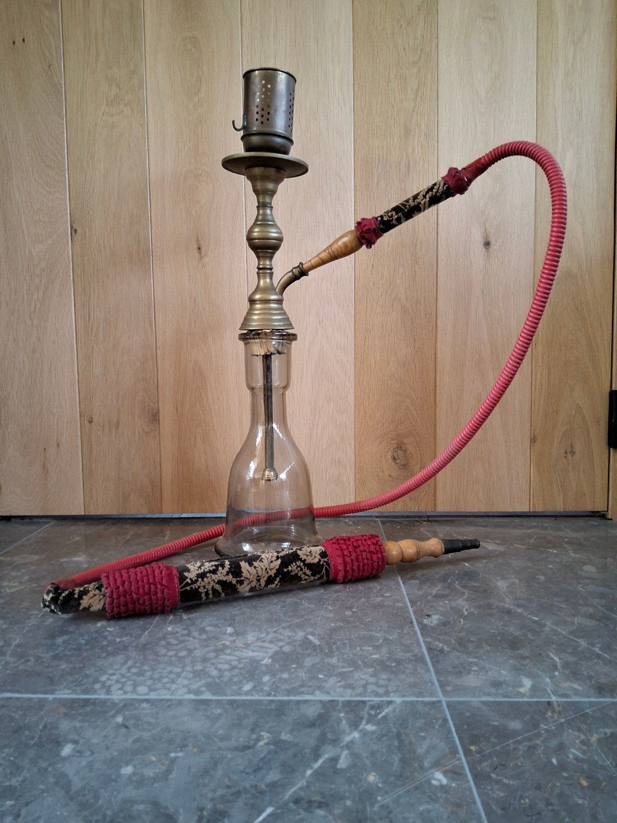 Chicha/chicha orientale en laiton et verre, Enlèvement ou Envoi, Narguilé