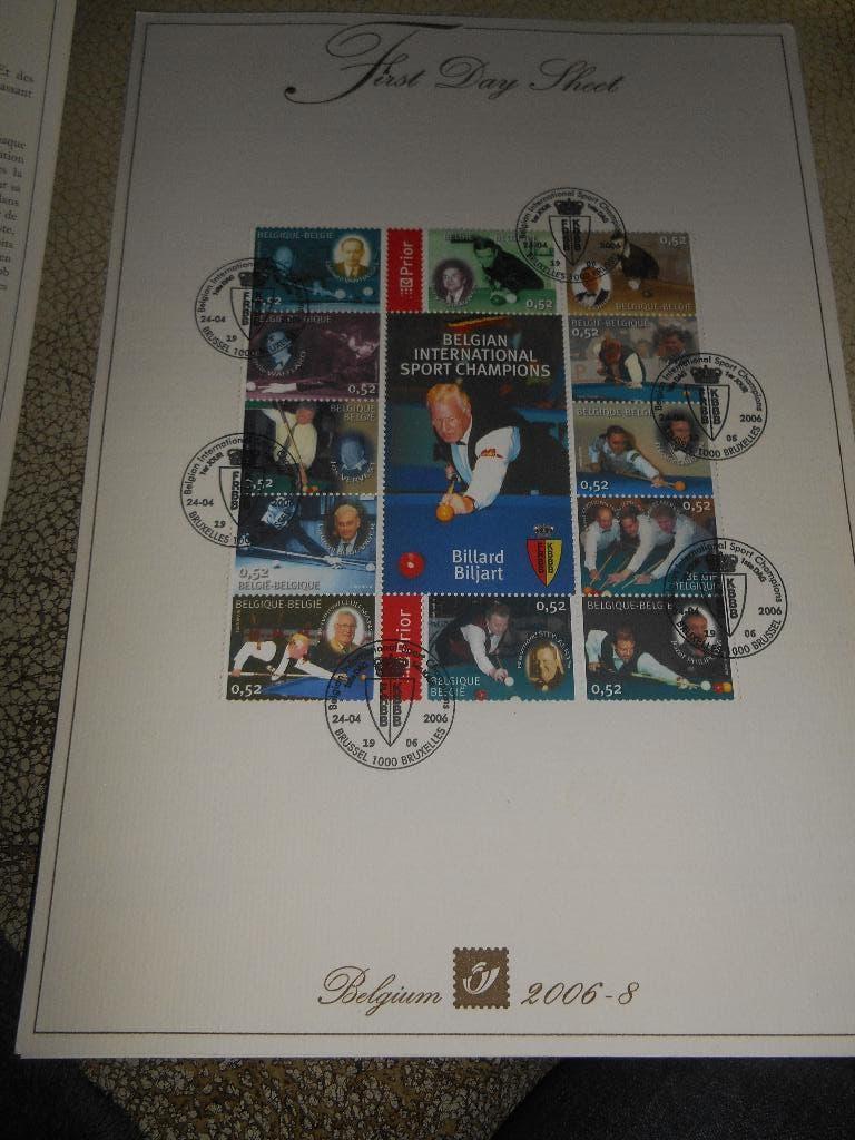 Timbres Belge (10) First Day Sheet Billard, Enlèvement ou Envoi