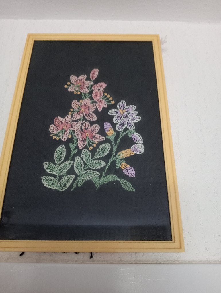 Bloemen borduurwerk, Ophalen of Verzenden