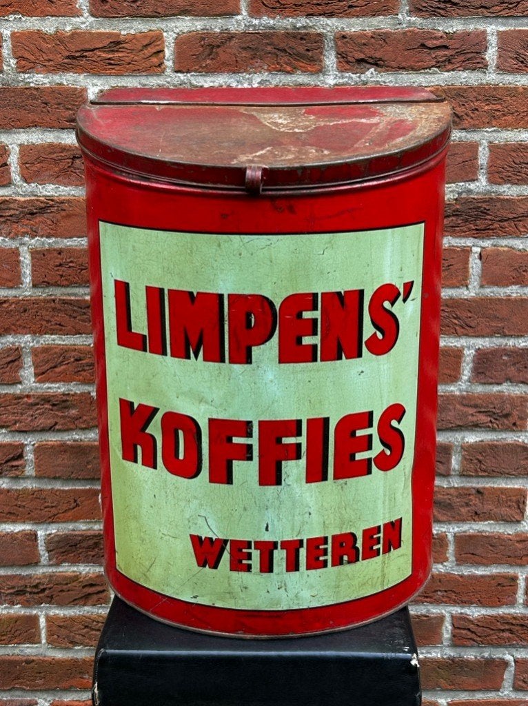 Boîte en étain, boîte à café, Limpens, Wetteren, Envoi, Utilisé, Café, Autres marques