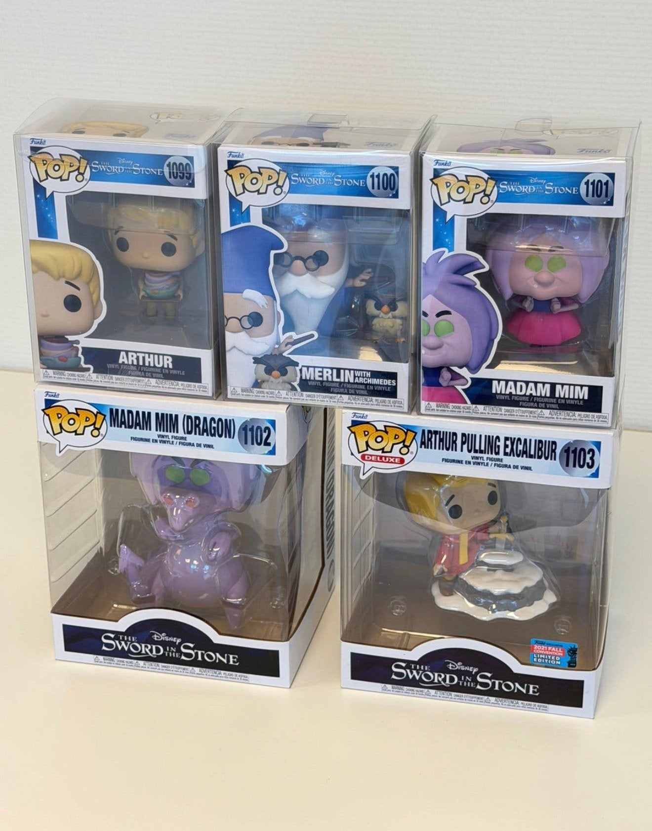 Set 5 pièces Funko Pop Disney Sword in the Stone Nouveau 5x, Enlèvement ou Envoi, Neuf
