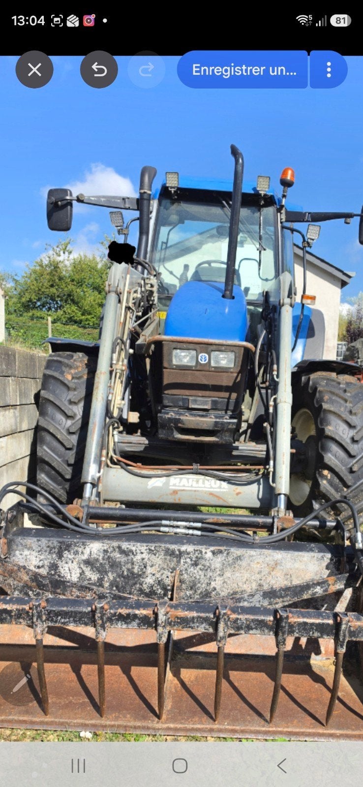 tracteur  new holland ts 110 avec chargeur, Articles professionnels, Enlèvement, New Holland