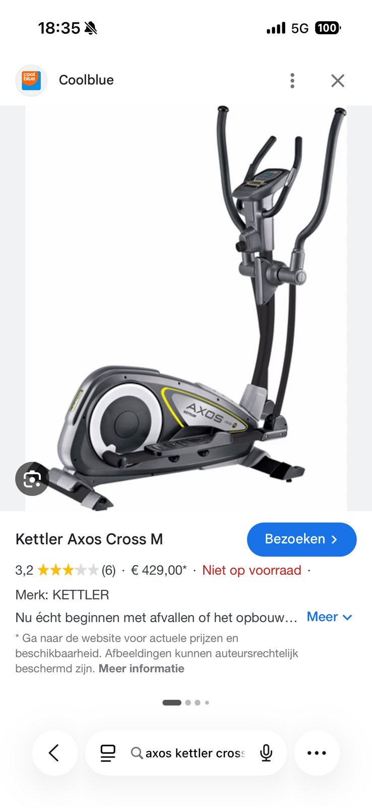 Axos kettler cross m, Sport en Fitness, Ophalen of Verzenden, Zo goed als nieuw