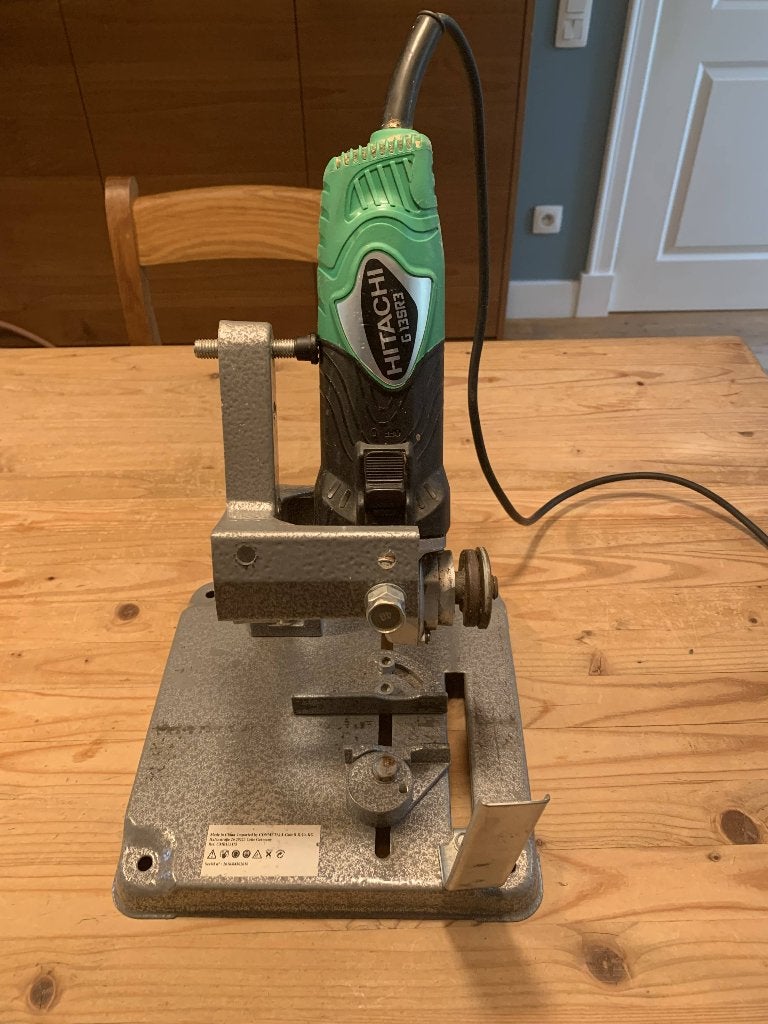 Slijpstandaard voor haakse slijper met profielbevestiging, Doe-het-zelf en Bouw, Gereedschap | Slijpmachines, Ophalen, Gebruikt