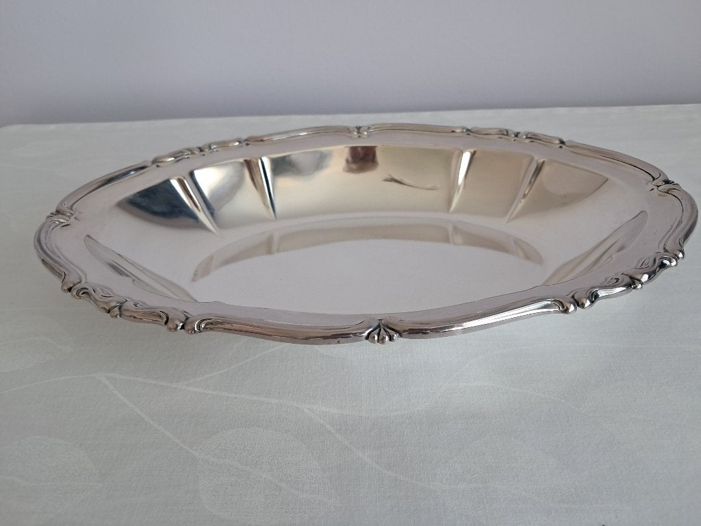 Panier à pain/banette métal argenté vintage, Enlèvement ou Envoi, Argent
