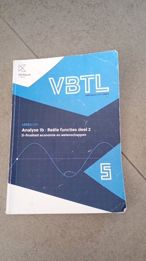 VBTL analyse 1b, Boeken, ASO, Wiskunde A, Die keure, Ophalen