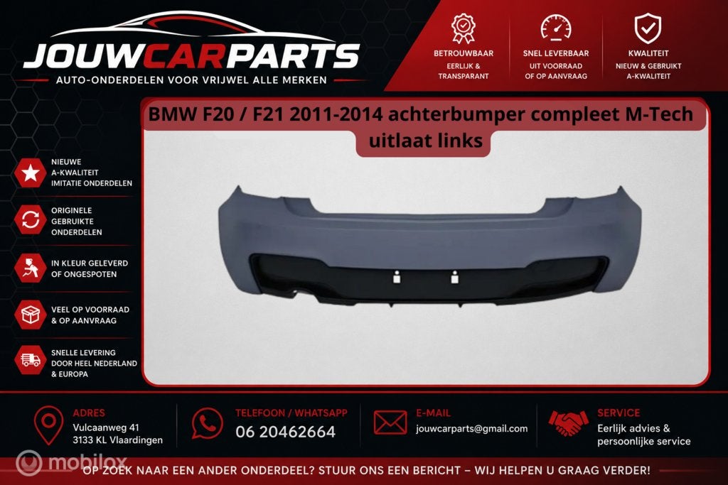 BMW F20 / F21 2011-2014 achterbumper compleet M-Tech, Auto-onderdelen, Nieuw, Ophalen of Verzenden, Achter, Bumper