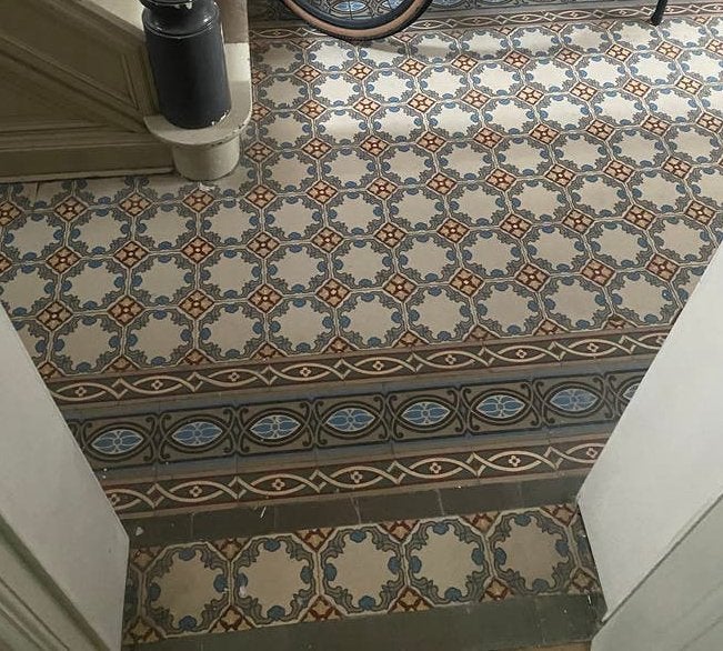 Vintage tegels ca. 1900, Doe-het-zelf en Bouw, Tegels, Ophalen, Gebruikt, Vloertegels
