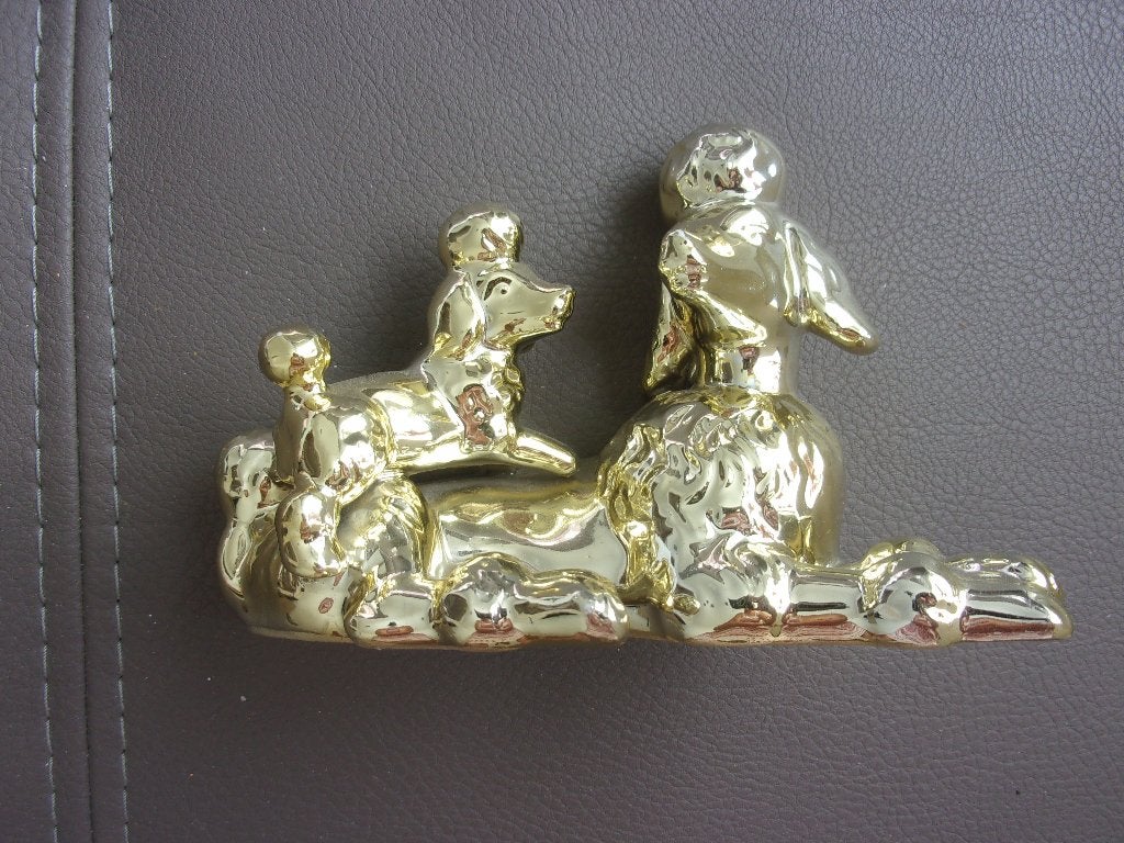 gouden hond en zijn vintage puppy, Antiek en Kunst, Antiek | Keramiek en Aardewerk, Ophalen of Verzenden