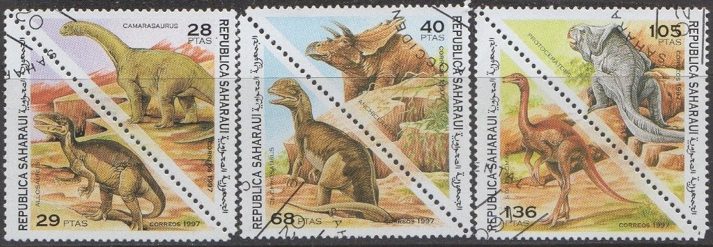 Arabische Democrat. Rep. Sahara -  Prehistorische dierene, Enlèvement ou Envoi, Non oblitéré