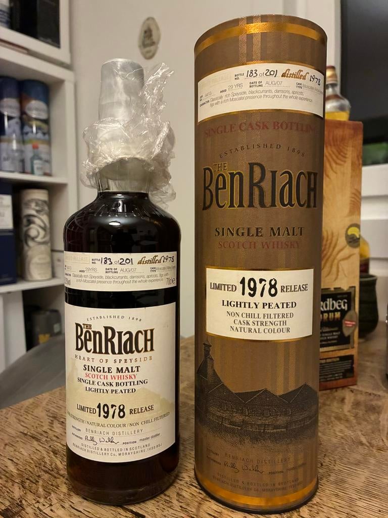 BenRiach 1978 - Moscatel Wine Barrel 30 years, Collections, Enlèvement ou Envoi, Comme neuf