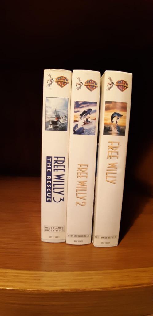 3 VHS Video's Free Willy 1-2-3, Alle leeftijden, Ophalen of Verzenden, Gebruikt, Actie en Avontuur