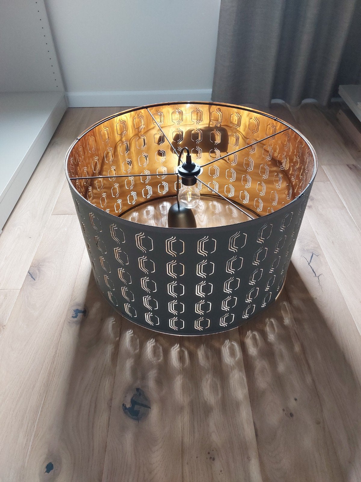 NYMÖ hanglamp groen/grijs met goudkleurige binnenkant, Ophalen, Grijs, Hanglamp