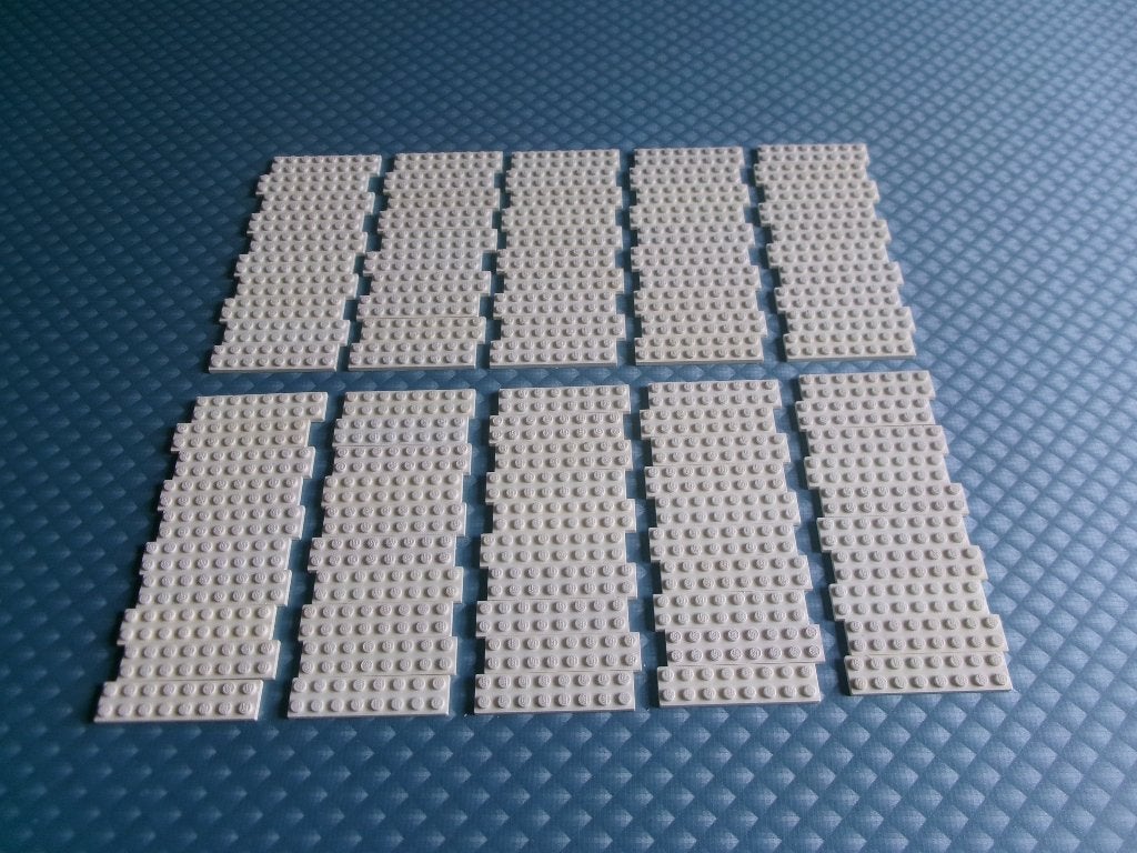 Z7 100 witte Lego 2x8 platen, Gebruikt, Lego, Ophalen of Verzenden, Losse stenen
