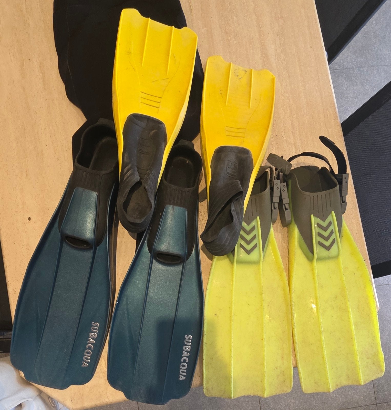 Zwemvliezen subacqua mares, Ophalen