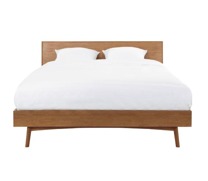 Portobello eiken bed 180*200cm perfecte staat, Ophalen, Bruin, Vintage, Tweepersoons