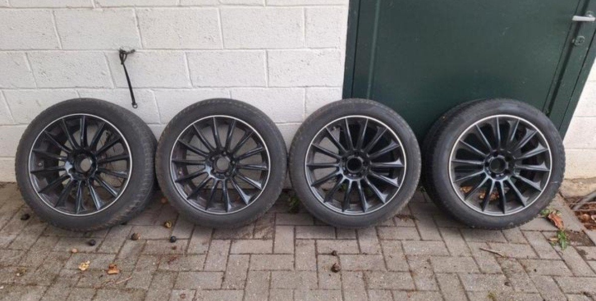 velgen met winterbanden, Ophalen, 18 inch, Banden en Velgen, Winterbanden
