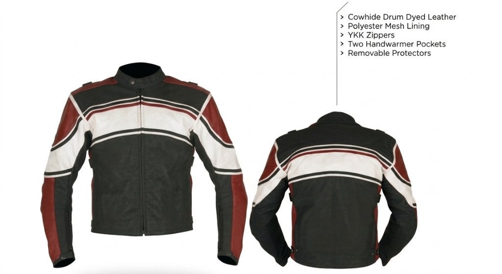 Veste de Moto en Cuir Protections détachables approuvé CE, Envoi, Neuf, avec ticket, Femmes, Manteau | cuir