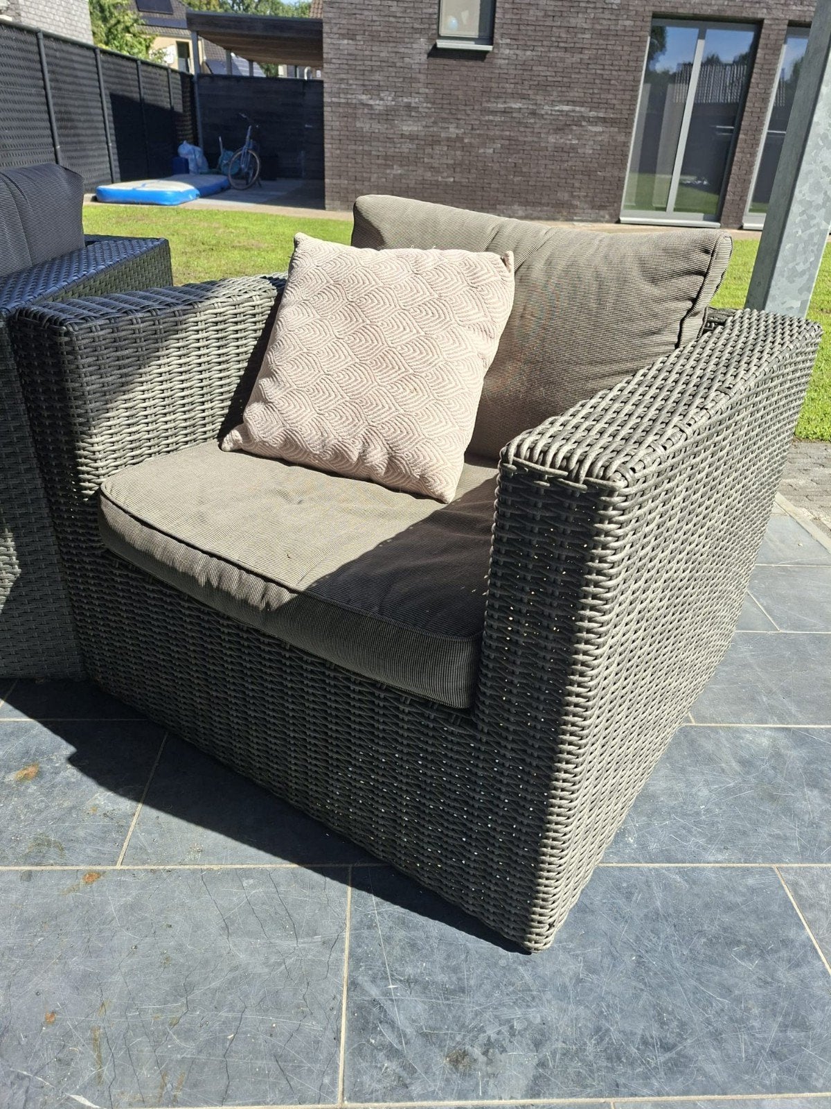 lounge set zoals op foto, Tuin en Terras, Ophalen, Gebruikt, Rotan, Hocker