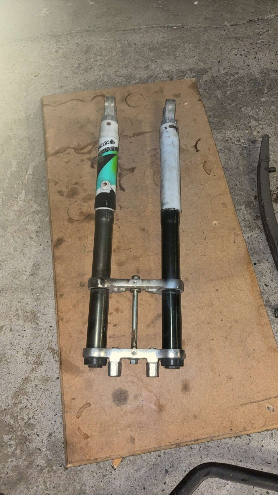 poket vork, Achterburg, uitlaatje, Fietsen en Brommers, Ophalen, Gebruikt, Frame