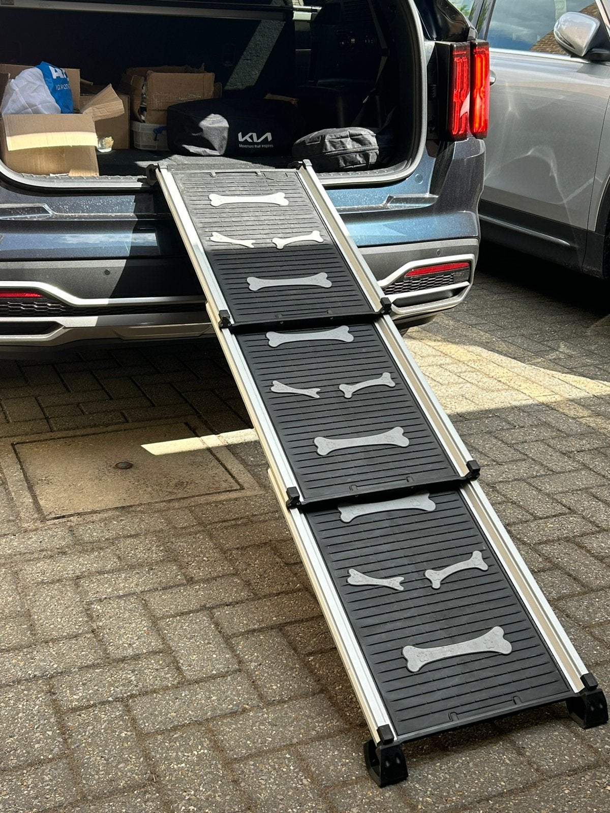 Opvouwbare telescopische hondenloopplank, Ophalen, Zo goed als nieuw, Hondenloopplank