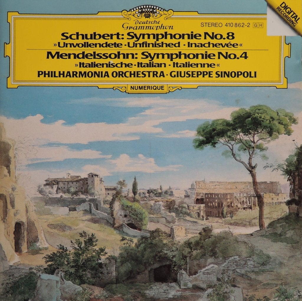 Schubert 8 / Mendelssohn 4 - Philharmonia Orch / Sinopoli, CD & DVD, CD | Classique, Enlèvement ou Envoi, Schubert, Symphonie