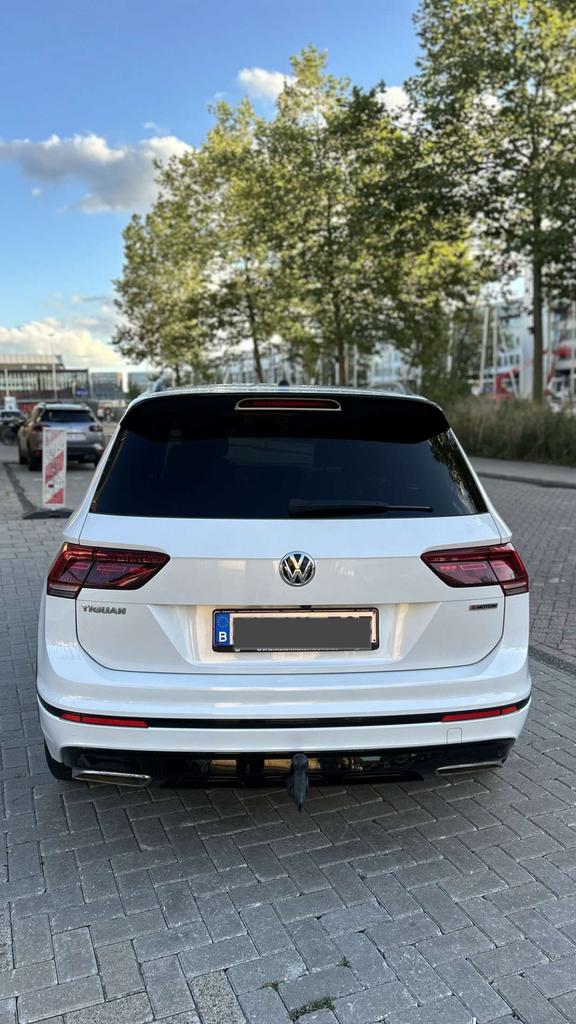 Volkswagen tiguan r-line 2019, Auto's, Automaat, 4 cilinders, Wit, Leder