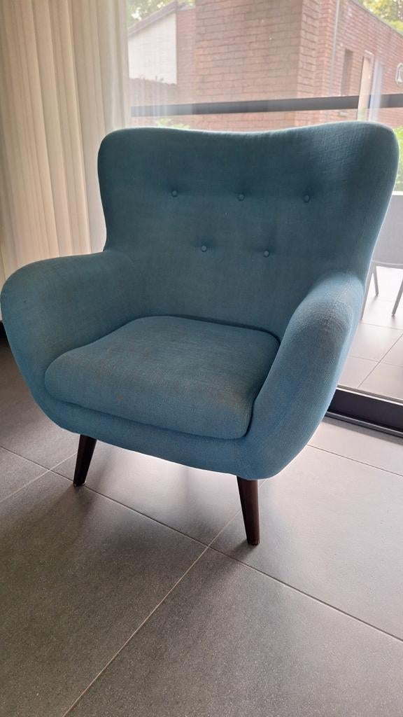 Fauteuil Zetel petrol blauw, Huis en Inrichting, Fauteuils, Ophalen