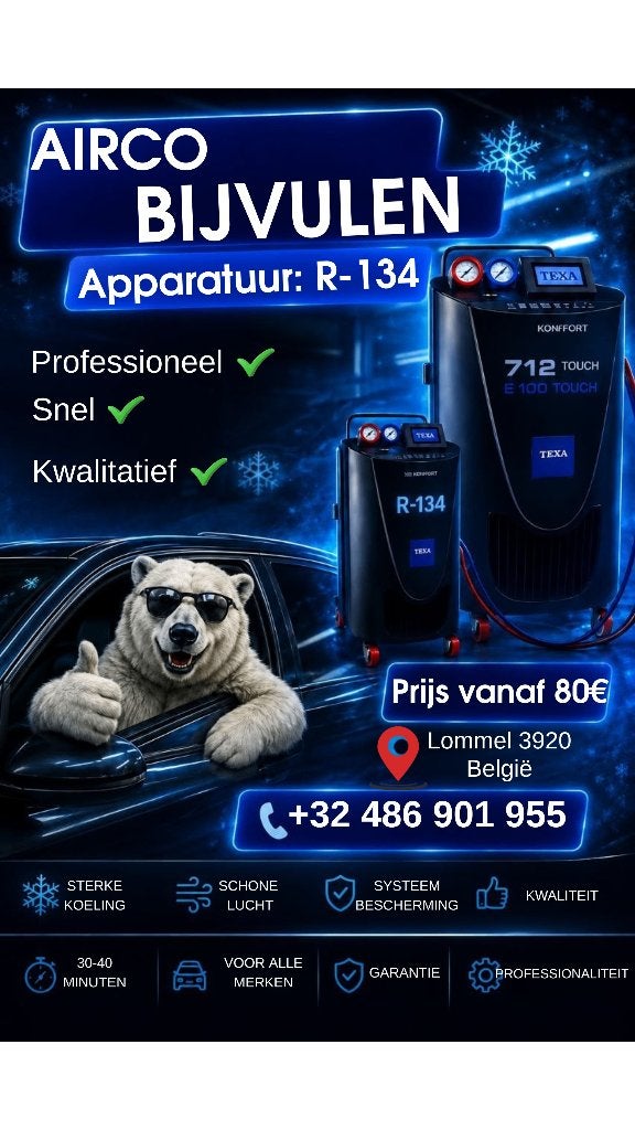 Airco bijvullen Lommel vanaf €80, Ophalen, Nieuw, Universele onderdelen