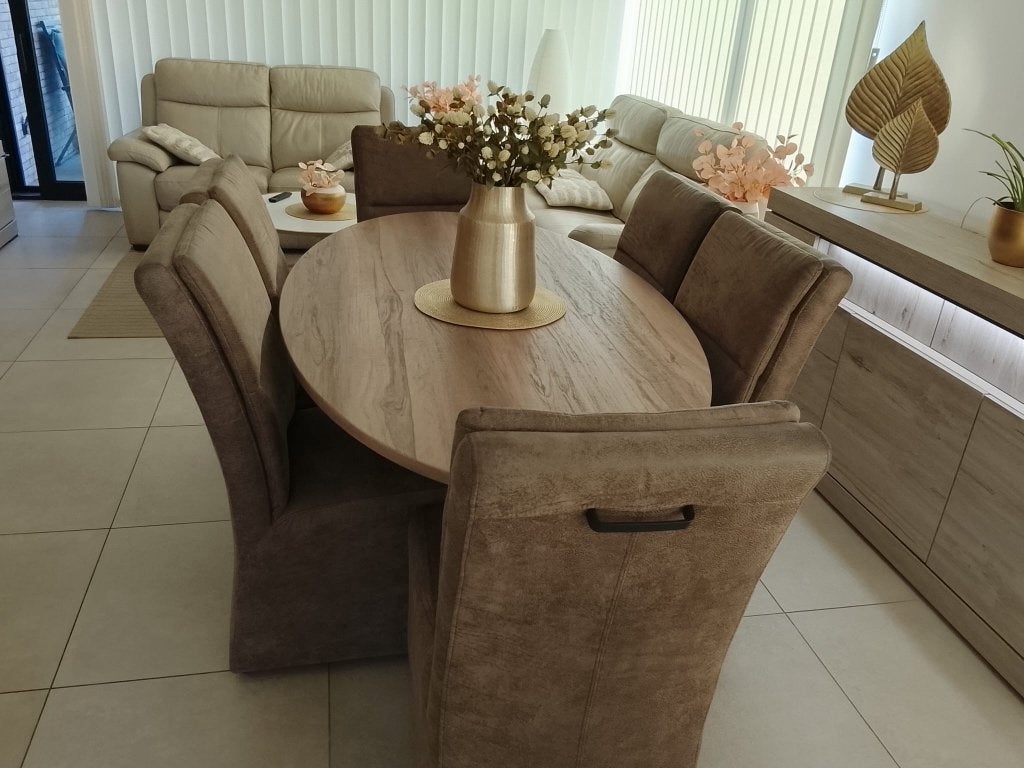 Eetkamer met tv-meubel te koop, Huis en Inrichting, Complete eetkamers, Ophalen, Zo goed als nieuw, 4 tot 6 stoelen
