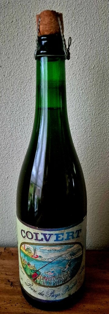 Fles Colvert bier Bière du Pays Picard De Clerck Péronne FR., Verzamelen, Ophalen of Verzenden, Zo goed als nieuw, Flesje(s)