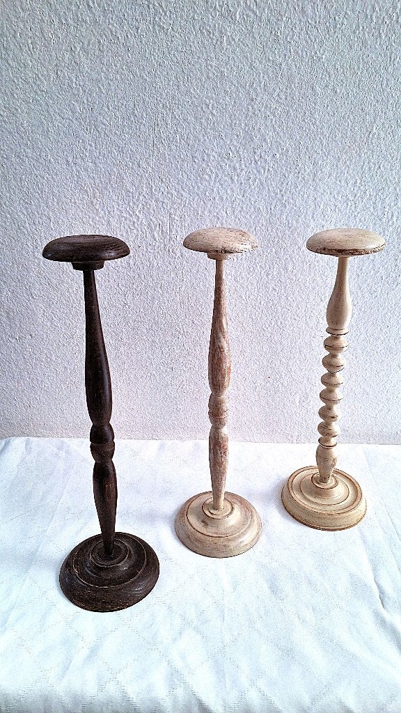 Set houten hoedenstandaarden, Antiek en Kunst, Antiek | Overige Antiek, Ophalen of Verzenden