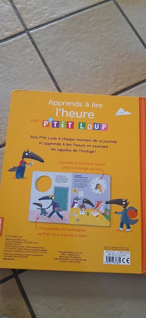 Livre, apprends à lire l'heure, Enlèvement ou Envoi, Neuf, Langue et Lecture
