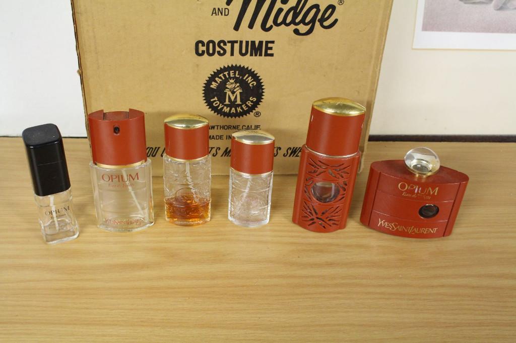 set lege parfumflesjes 5 - één lot, Verzamelen, Ophalen of Verzenden, Gebruikt, Parfumfles