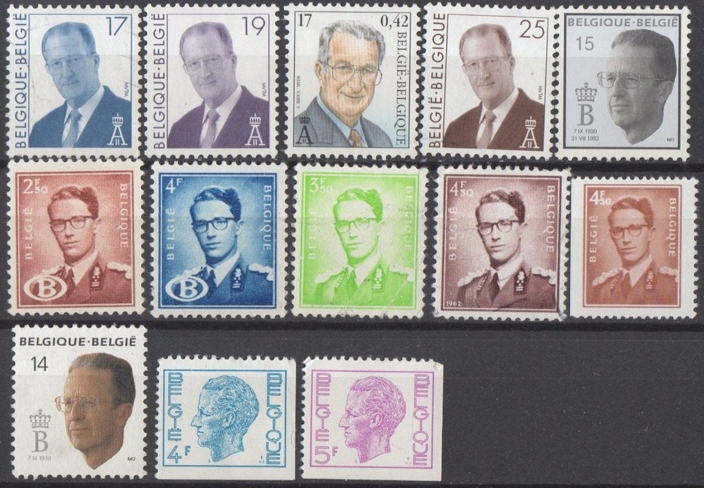 België - Set Boudewijn en Albert II, Non oblitéré, Sans enveloppe, Timbre-poste, Envoi