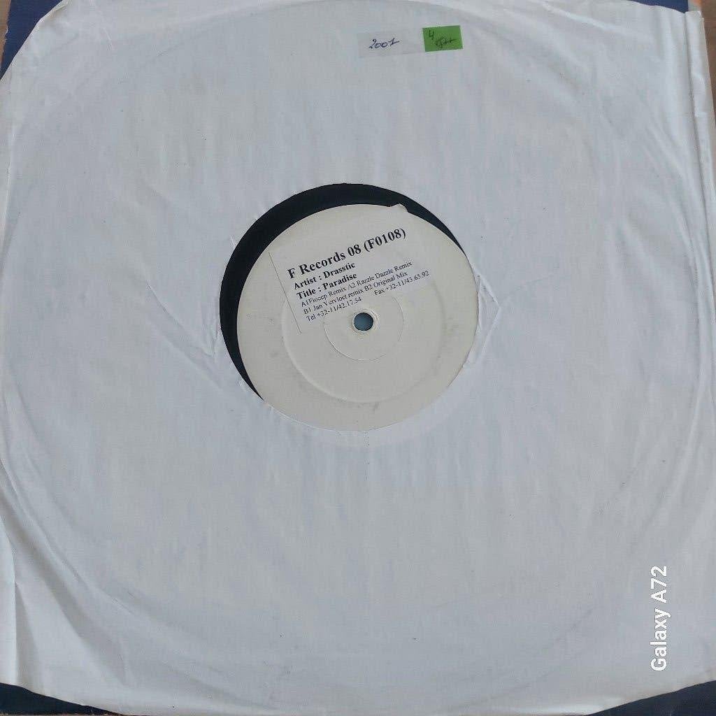 drasstic paradise fioco & jan vervloet rmx 12 inch maxi prom, Cd's en Dvd's, Vinyl | Dance en House, Gebruikt, Trance, Promo, Ophalen of Verzenden