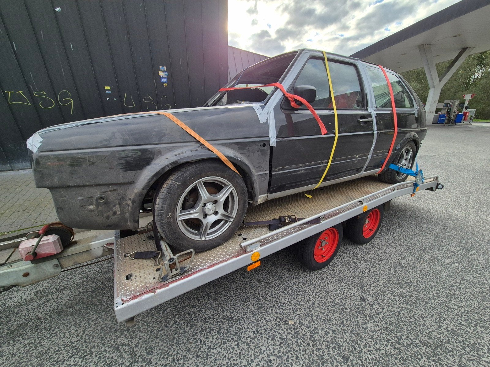 golf2 1800cc rollend casco (project), Auto's, Grijs, Golf, Te koop, Benzine