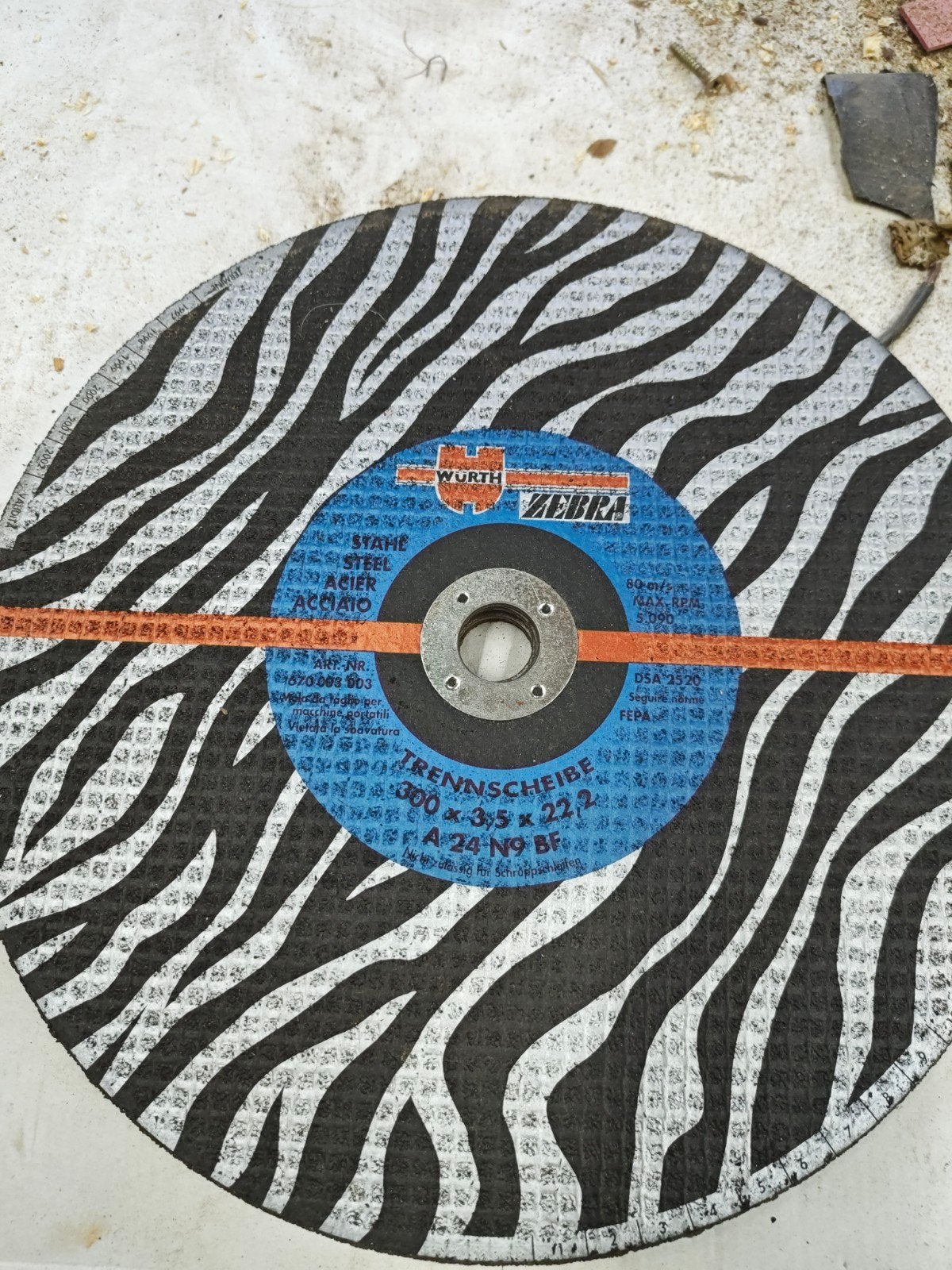 5 stuks Würth Zebra Longlife doorslijpschijf voor staal, Ophalen