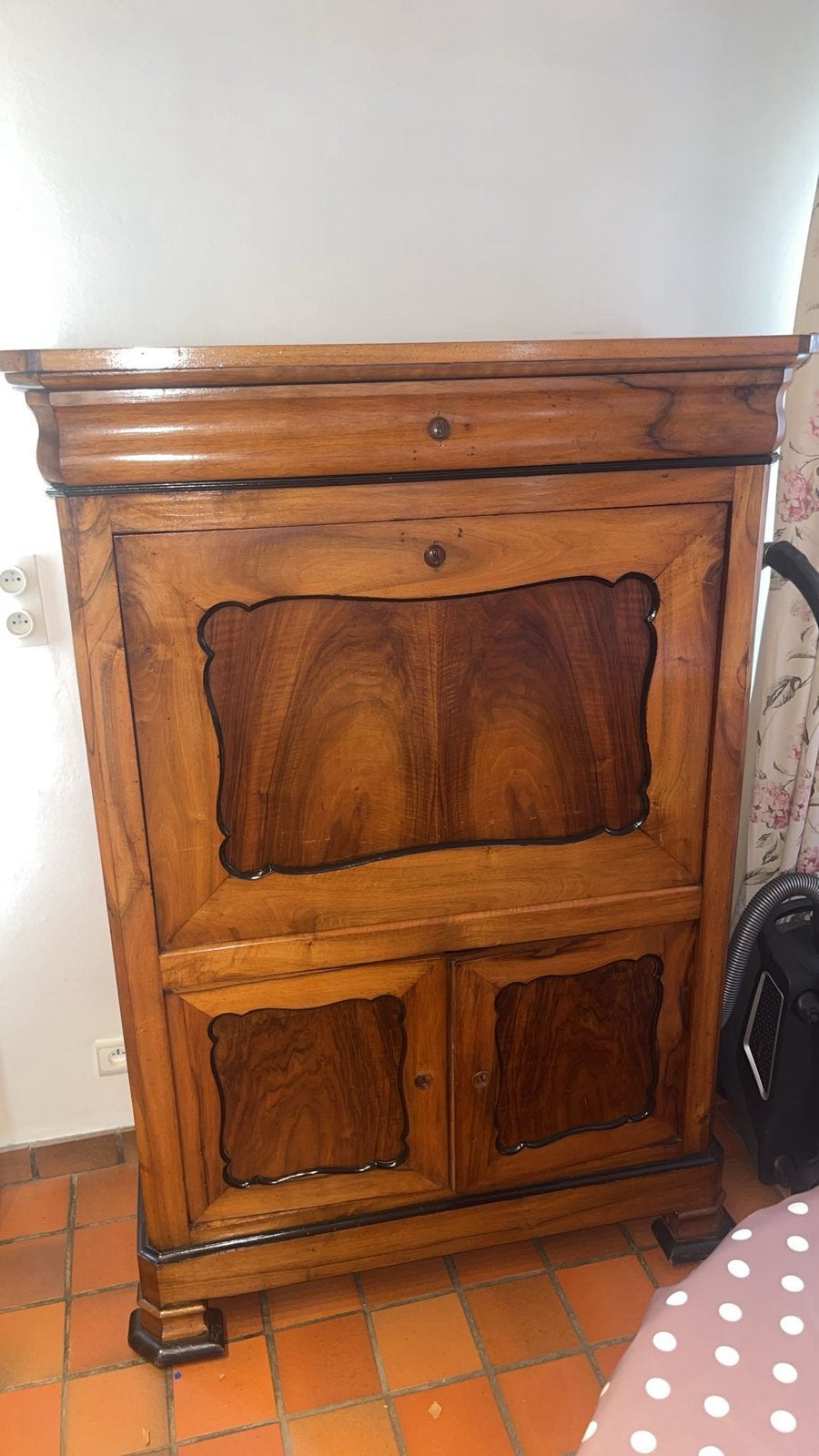 Secrétaire vintage en cerisier, Maison & Meubles, Enlèvement, Comme neuf