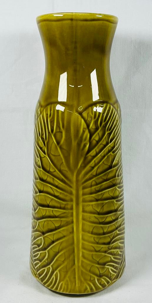 GIEN France Vase à feuille céramique au design vintage 70s, Enlèvement ou Envoi, Maison et Meubles