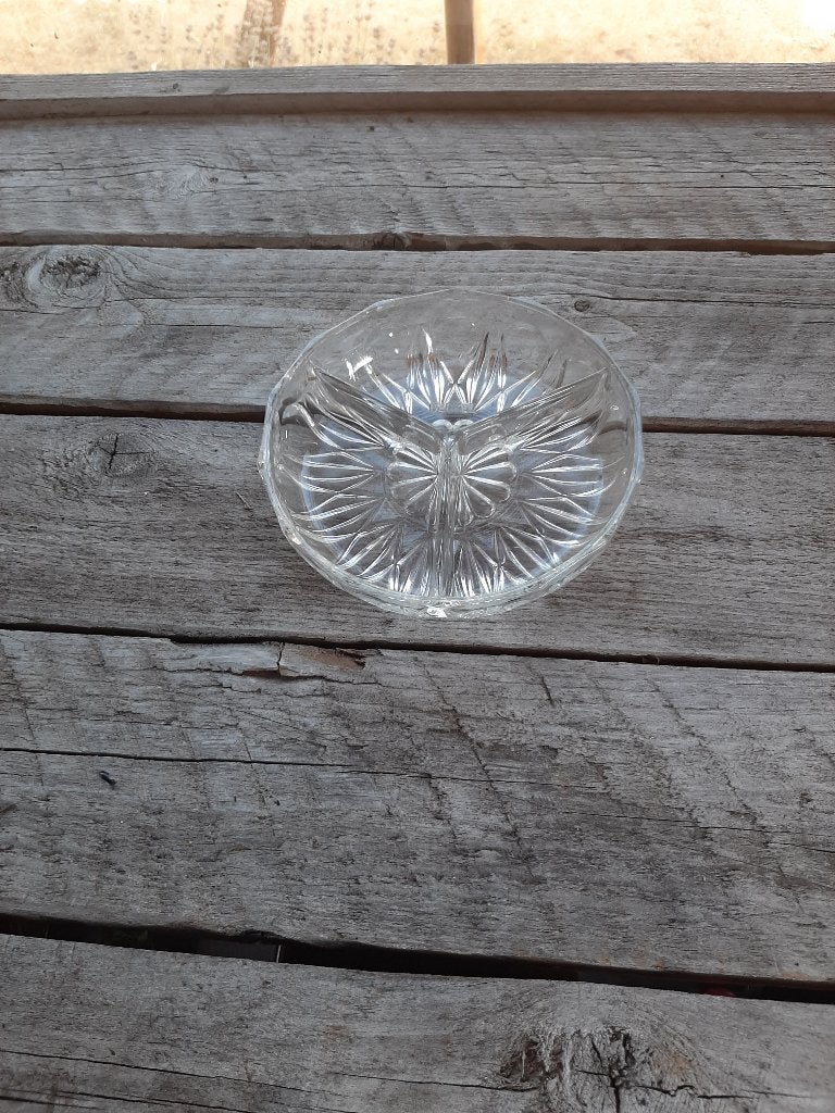 3delig glazen schaaltje, Enlèvement ou Envoi, Vintage, Comme neuf, Verre