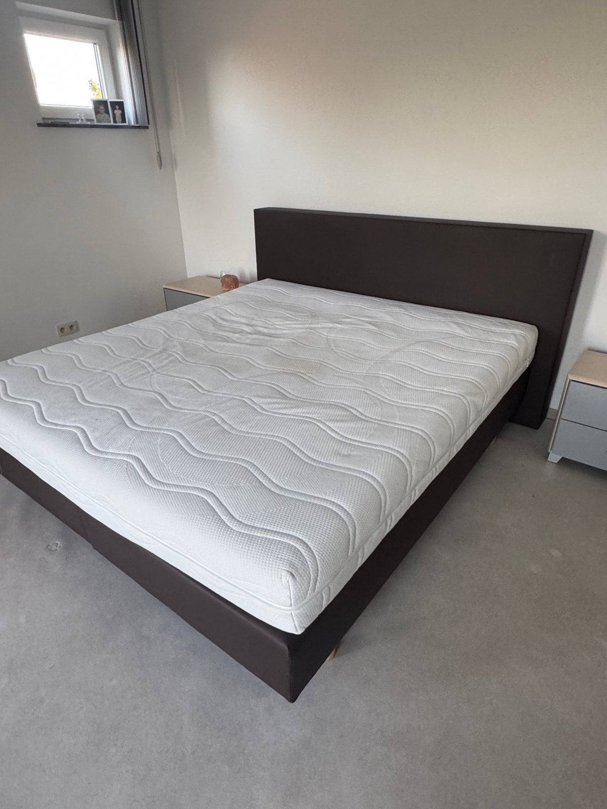 Tweepersoons bed / boxspring 180x200cm, Ophalen, Zo goed als nieuw, Tweepersoons